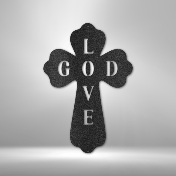 Scripture Sign Matthew 22:36-37 Love God Steel Sign Laser Cut Powder Coated Hom